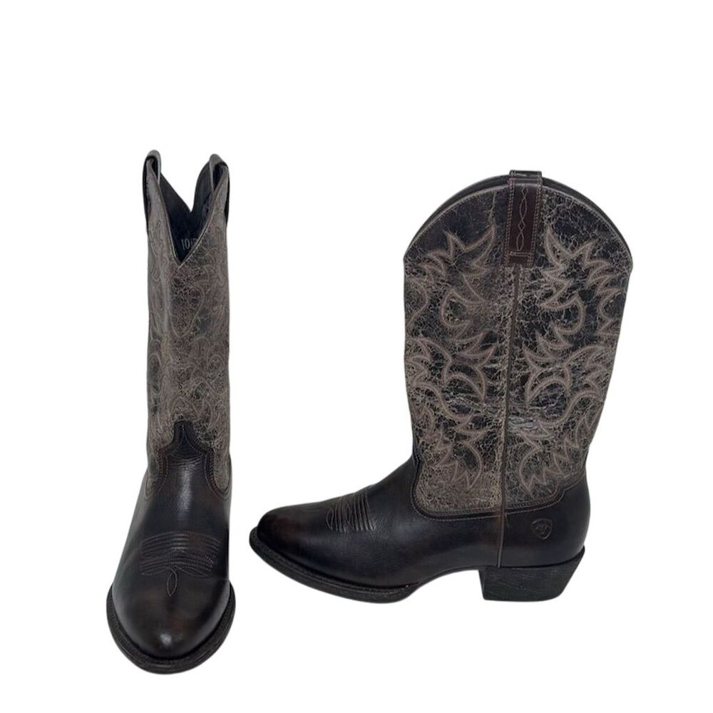 Ariat Men's Legend Phoenix Dark Brown Western Boots Size 10.5EE Round Toe